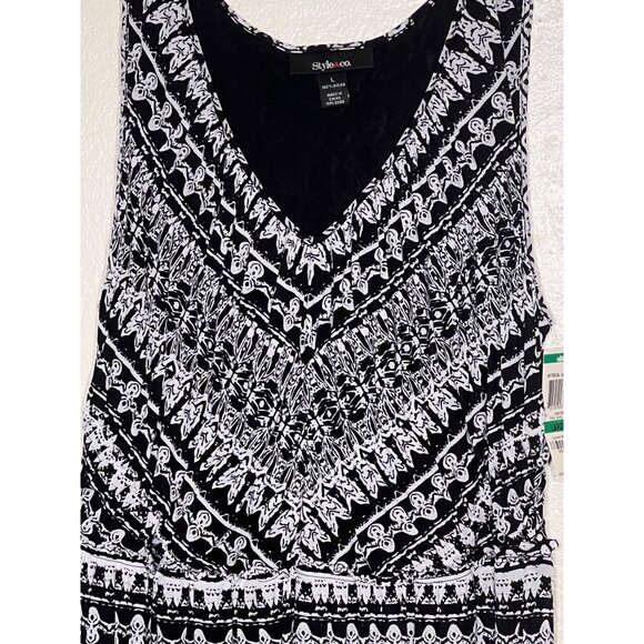 NWT Style & Co Dress Womens Large Y2K Babydoll Midi Beach Boho  Festival - Picture 11 of 16